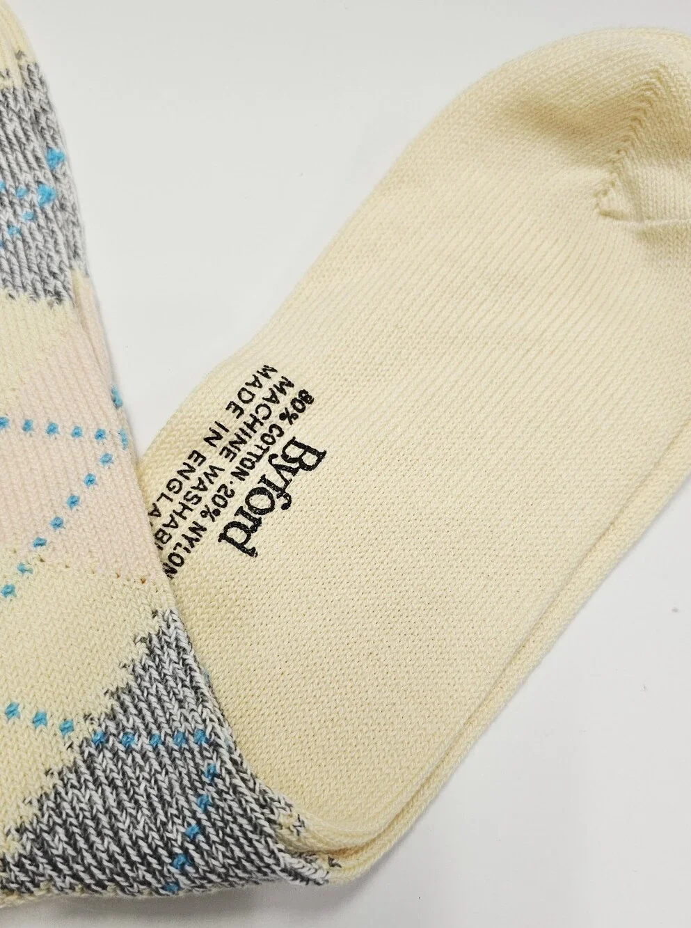 Byford Vintage classic diamond pattern argyle socks